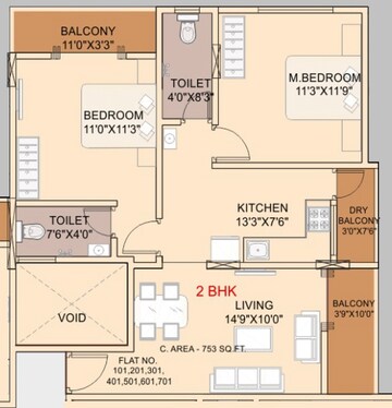  2 BHK Apartment at Bhakti Bhosale Empire, Kiwale – for Sale