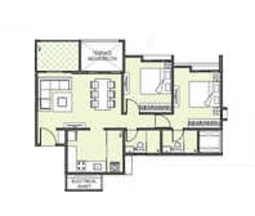  2 BHK Apartment at Bhandari 32 Pinewood Drive, Hinjewadi – for Rent