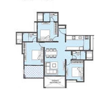  3 BHK Apartment at Bhandari 32 Pinewood Drive, Hinjewadi – for Rent
