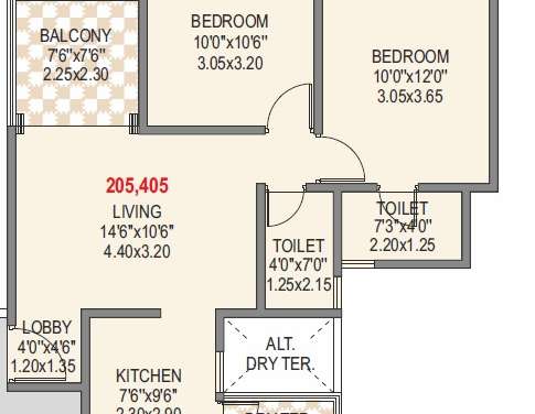 bhandari swaraj apartment 2 bhk 951sqft 20214405154420