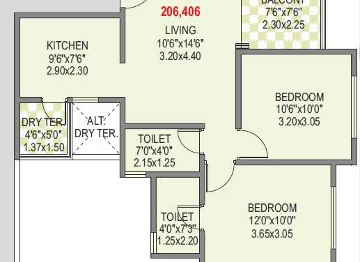 bhandari swaraj apartment 2 bhk 953sqft 20214405154440