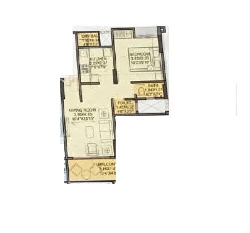 1 BHK 471 Sq. Ft. Apartment