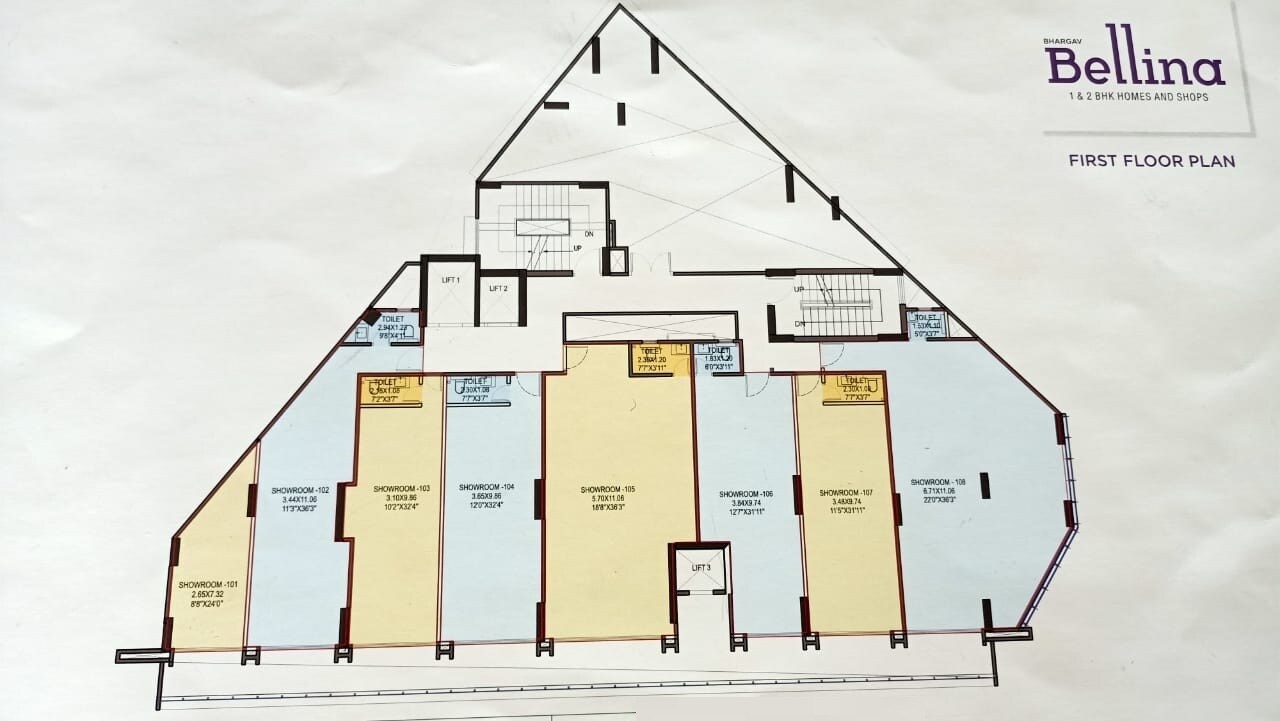 Floor plan of 756 Sq. Ft. Retail Shop in Bhargav Bellina, Pune