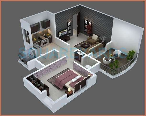 1 BHK 392 Sq. Ft. Apartment in Bhujbal Misty Trails