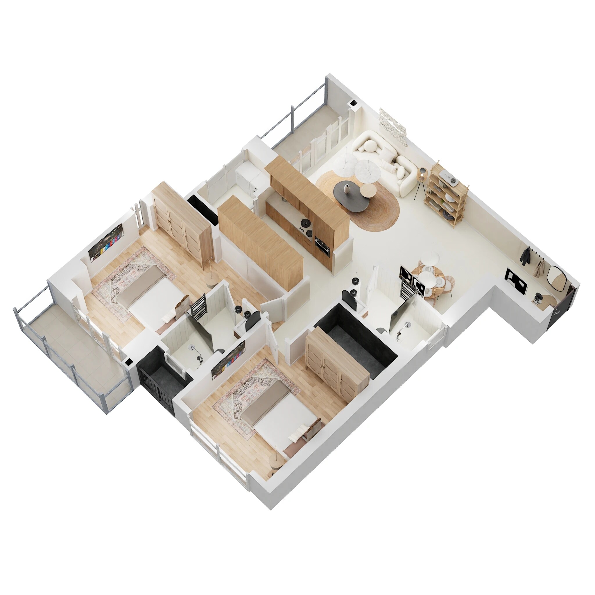 2 BHK 908 Sq. Ft. Apartment