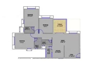  3 BHK Apartment at BK Jhala Mahalunge Riviera, Mahalunge – for Rent