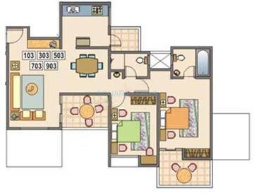  2 BHK Apartment at Brahma Emerald County, Kondhwa – for Sale