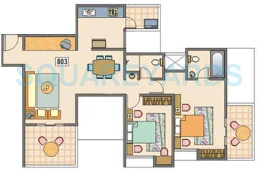 2 BHK 1300 Sq. Ft. Apartment