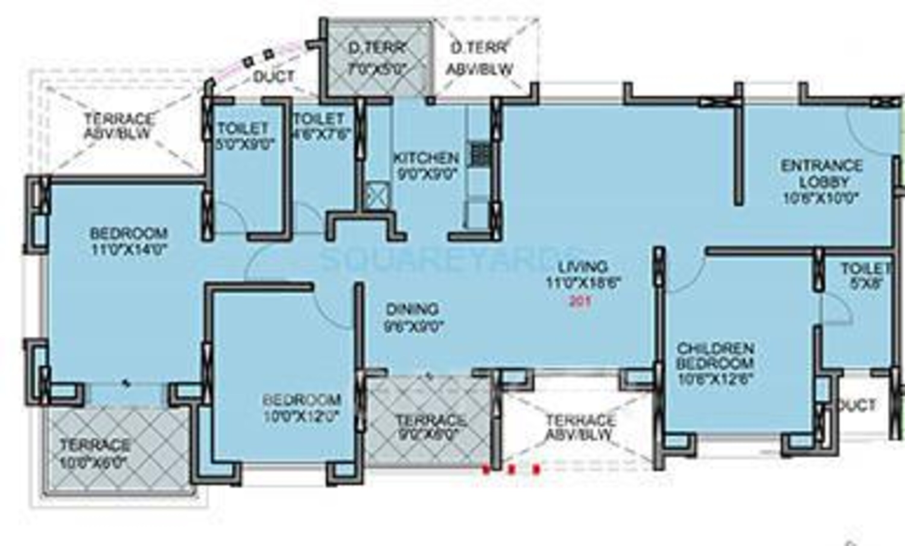 brahma exuberance apartment 3bhk 1721sqft 9721