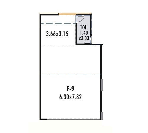 Floor plan of 271 Sq. Ft. Retail Shop in Bramha Boulevard, Pune