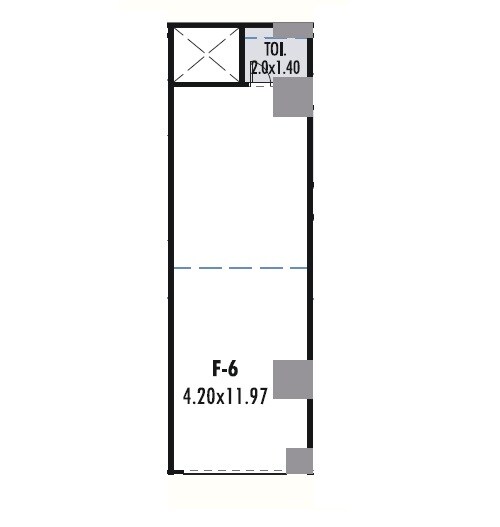Floor plan of 450 Sq. Ft. Retail Shop in Bramha Boulevard, Pune