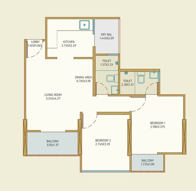 Other, bramha-hues-of-sky 2 Bedroom 1110 Sq.Ft. Apartment In Camp Pune 7569148