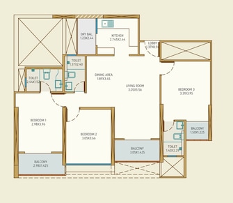 3 BHK Apartment For Resale in Bramha Hues Of Sky Camp Pune  7569130