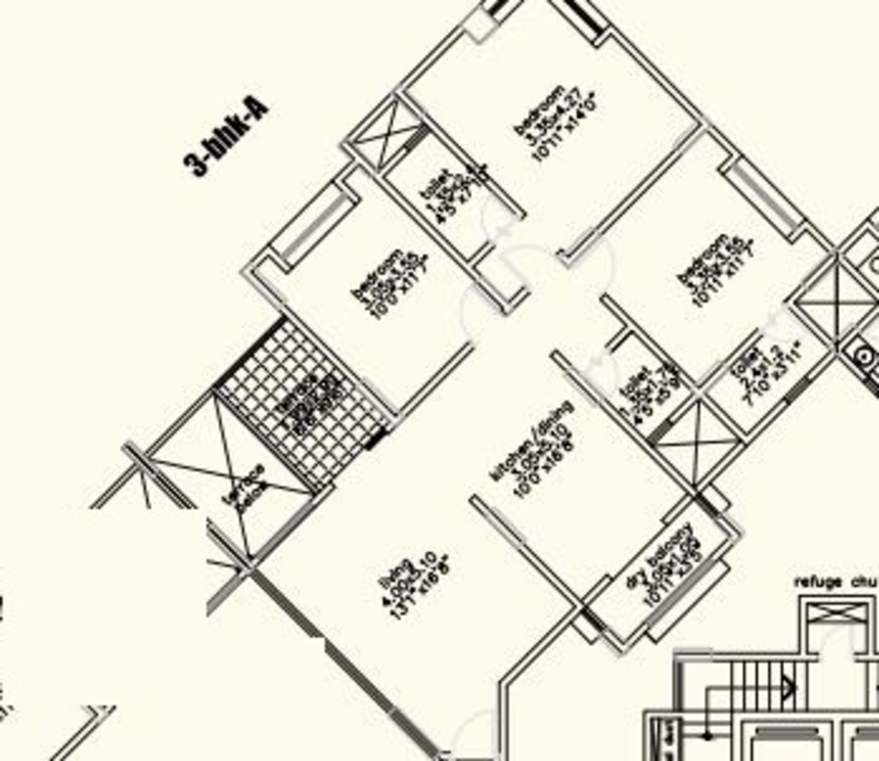 bu bhandari alacrity apartment 3bhk 1400sqft 1