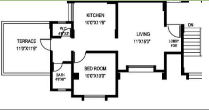 bu bhandari ekta residency apartment 1 bhk 586sqft 20213306153356