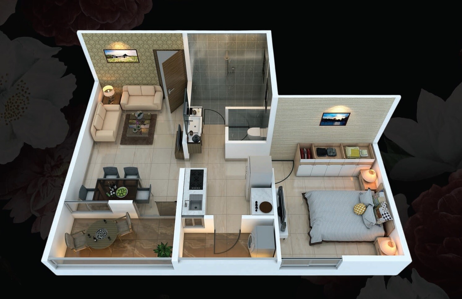 1 BHK 447 Sq. Ft. Apartment