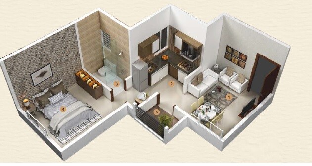 1 BHK 290 Sq. Ft. Apartment