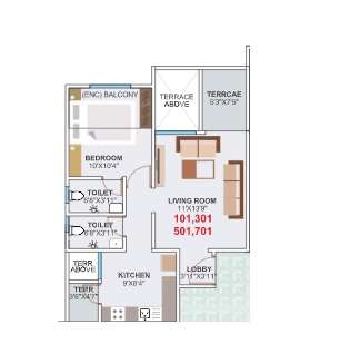 caratlane marigold apartment 1 bhk 334sqft 20205204125253