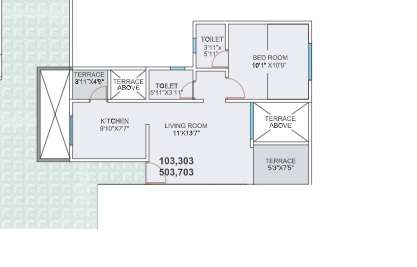 caratlane marigold apartment 1 bhk 442sqft 20205304125350
