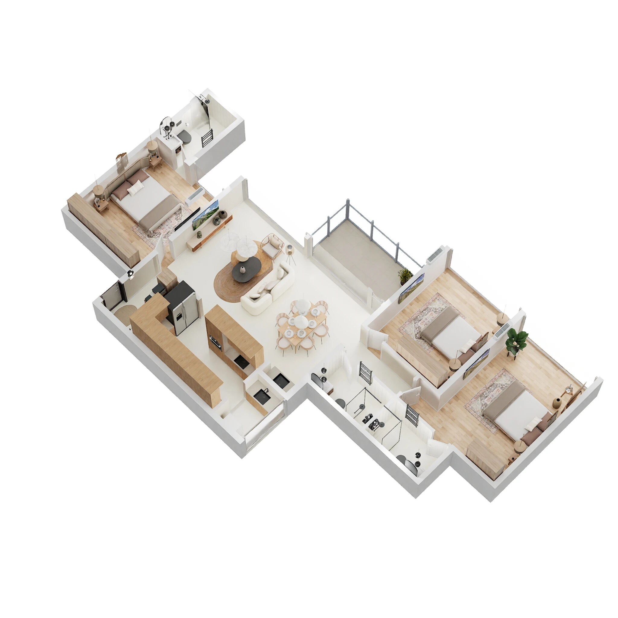 3 BHK 1302 Sq. Ft. Apartment