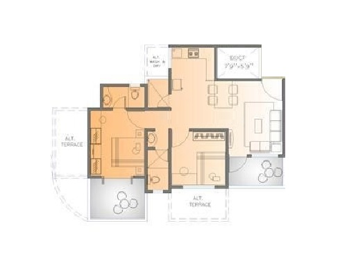 2 BHK 683 Sq. Ft. Apartment in Central Park Residences
