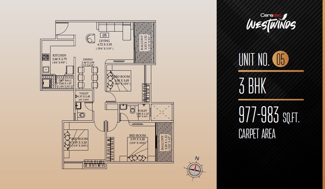 Other, ceratec-west-winds 3 Bedroom 989 Sq.Ft. Apartment In Maan Pune 7398407