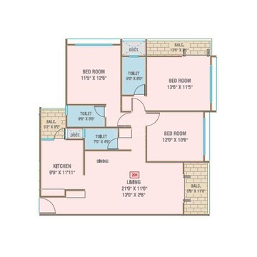  3 BHK Apartment at Chaandrai Valeentina Tower, Vadgaon Budruk – for Sale