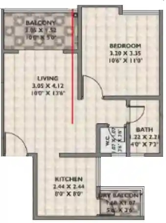 1 BHK 394 Sq. Ft. Apartment in Chandrangan Revanta