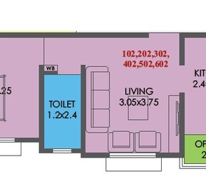 1 BHK 376 Sq. Ft. Apartment in Chetana Sudarshan Solitaire