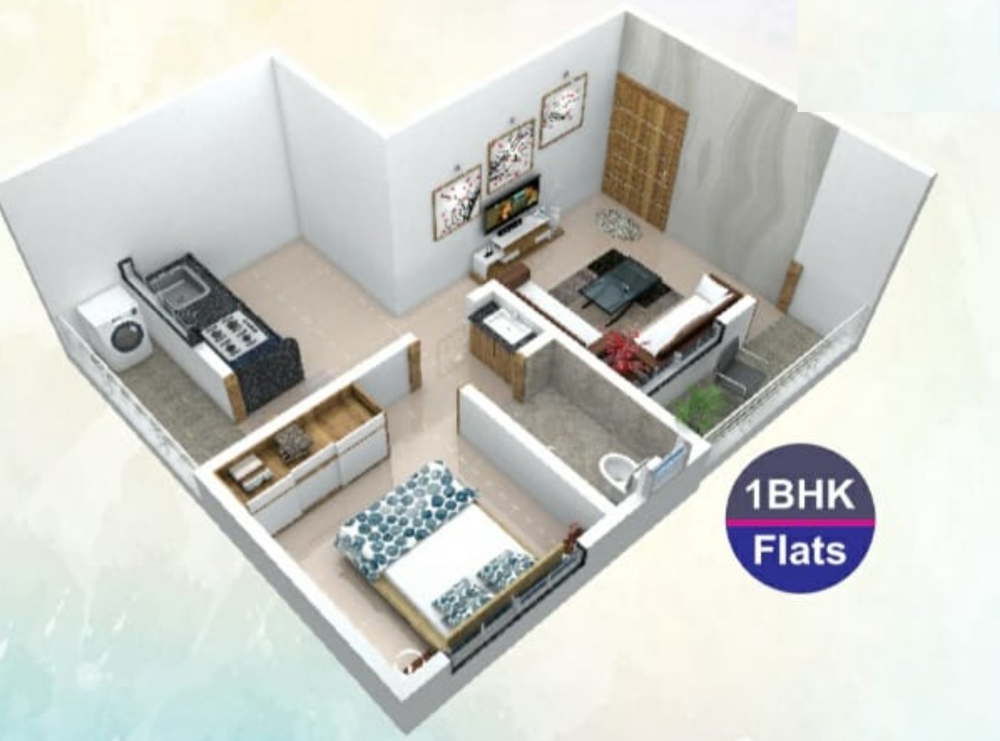 1 BHK 535 Sq. Ft. Apartment in City Homes Handewadi