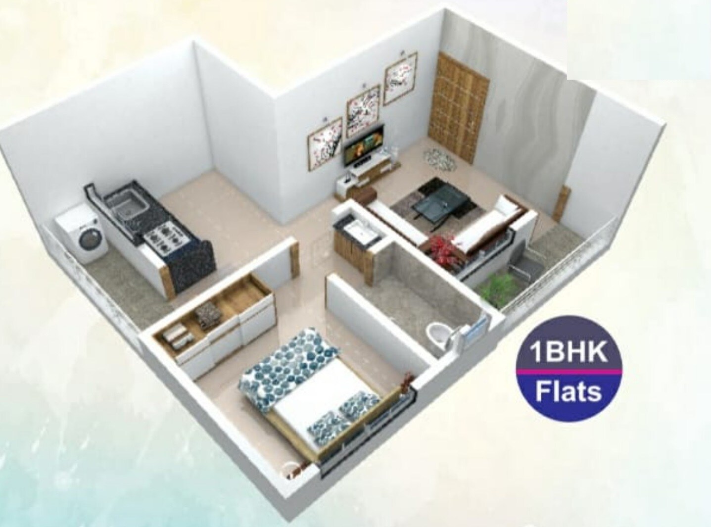 1 BHK 535 Sq. Ft. Apartment