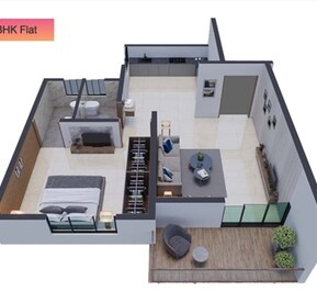 1 BHK 630 Sq. Ft. Apartment in Classic Amrut