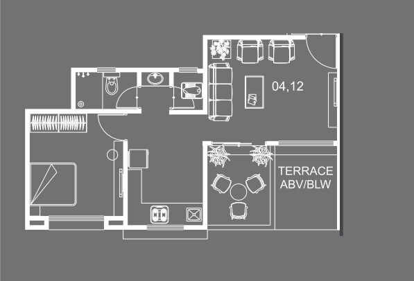 Floor plan of 1 BHK 354 Sq. Ft. Apartment in Classic Swar Gandhar, Pune