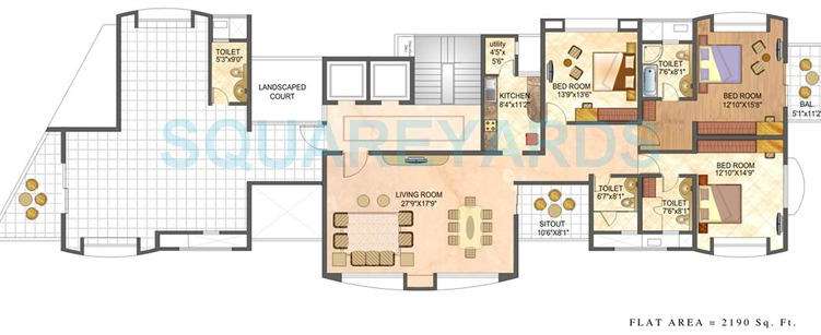 clover olympus apartment 3bhk 2190sqft 1
