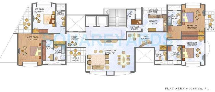clover olympus apartment 4bhk 4025sqft1