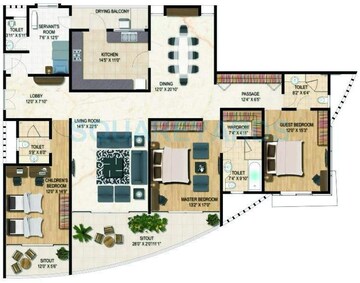  3 BHK Apartment at Clover Palisades, Kondhwa – for Rent