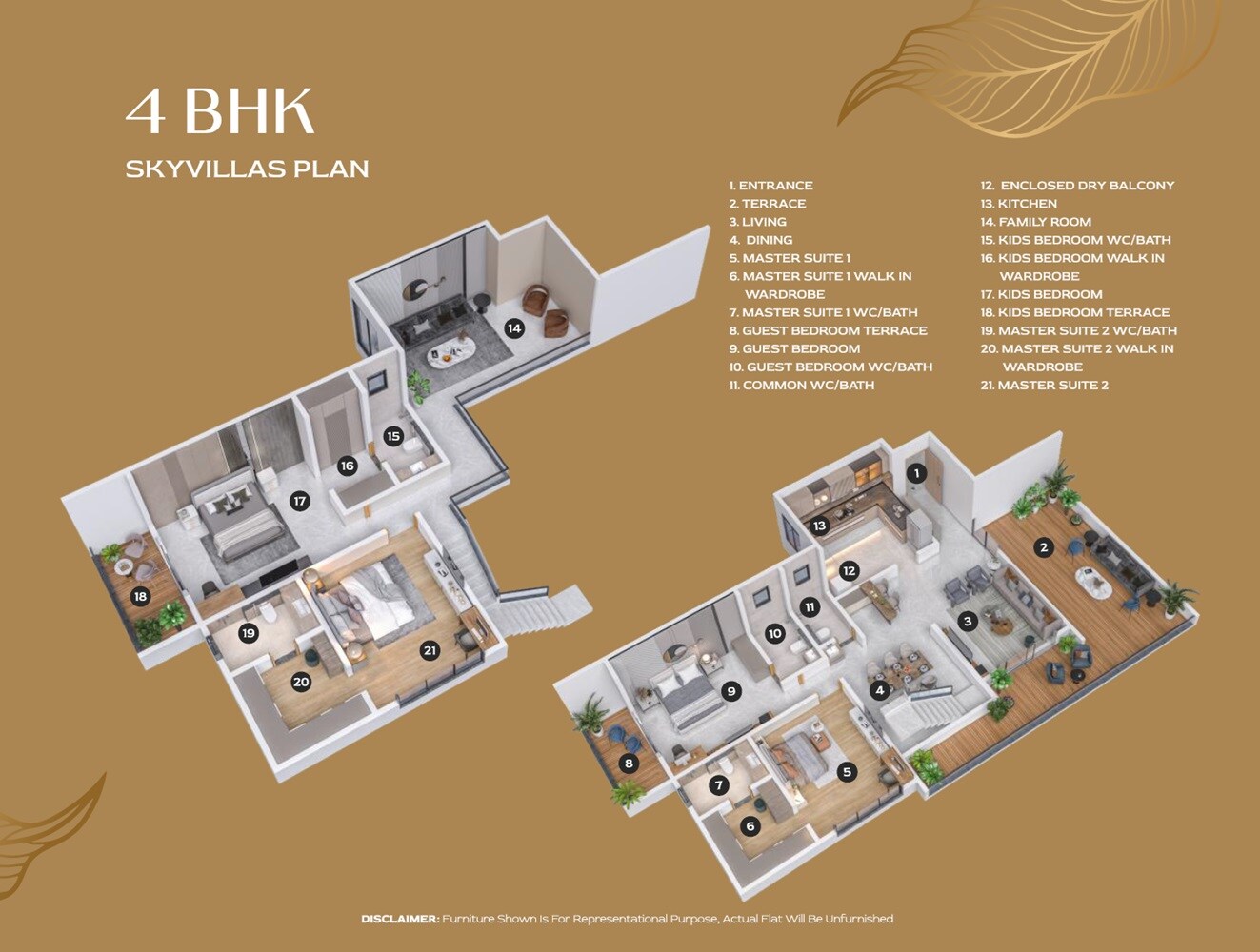 Floor plan of 4 BHK 2704 Sq. Ft. Apartment in Cristallo The Arista, Pune