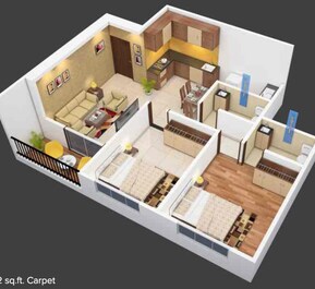 2 BHK 692 Sq. Ft. Apartment in Dalecon Elite Platinum