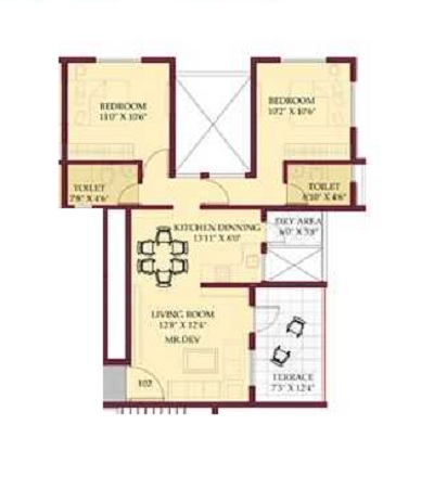 Darode Shriniwas Alok 2 BHK Layout