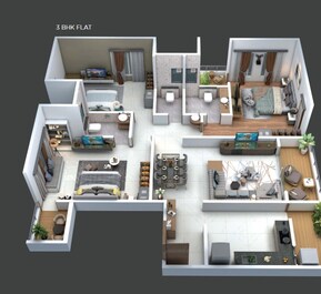 3 BHK 974 Sq. Ft. Apartment in Darshanraj La Vista