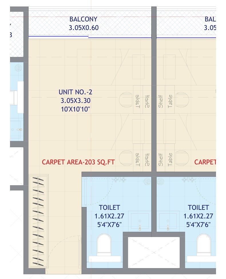 203 Sq. Ft. Studio