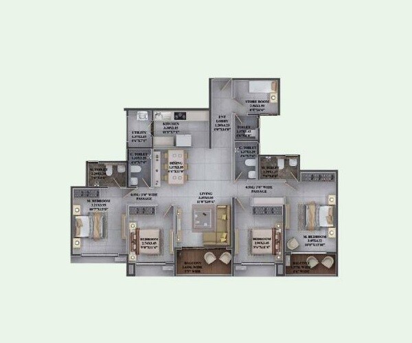  4 BHK Apartment at Dosti Greenscape, Hadapsar – for Sale