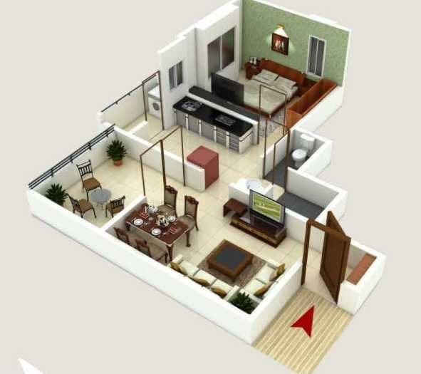 1 BHK 388 Sq. Ft. Apartment