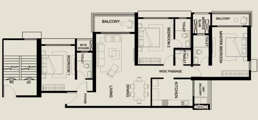 3 BHK 1427 Sq. Ft. Apartment