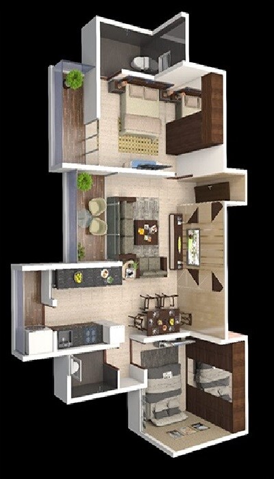 Other, engineers-ios 2 Bedroom 835 Sq.Ft. Apartment In Tathawade Pune 7496296