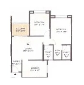  2 BHK Apartment at Excellaa Tremont, Keshav Nagar – for Sale
