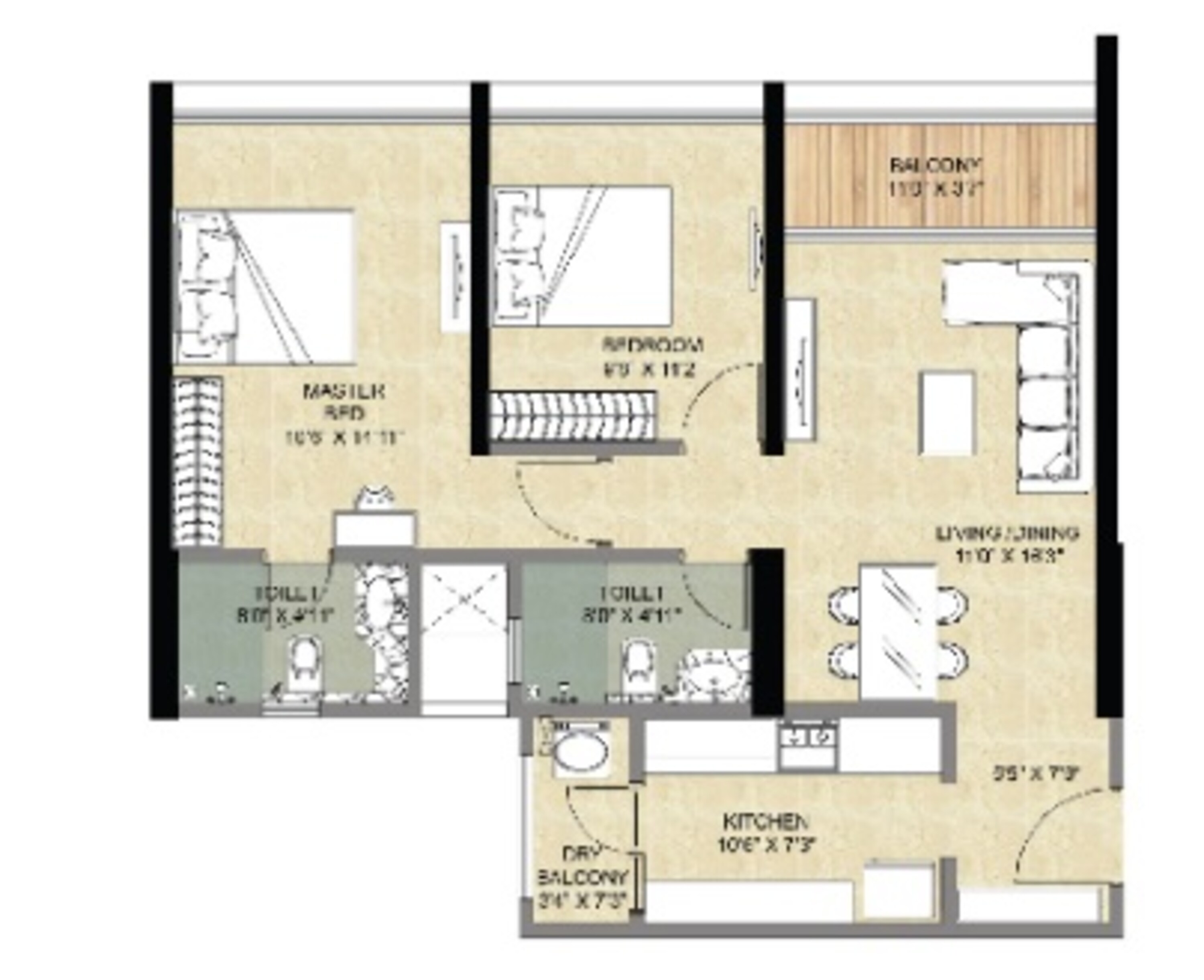 forest edge phase 2 apartment 2bhk 699sqft11