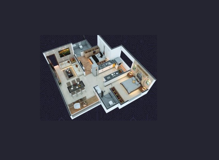 2 BHK 774 Sq. Ft. Apartment in Fortune Vishwambhar CHS