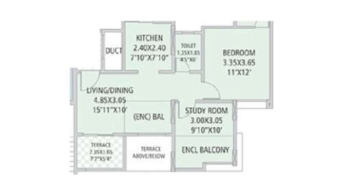 g k silver land residency apartment 1 bhk 303sqft 20241111111135