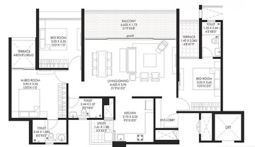  3 BHK Apartment at Gagan Klara, Balewadi – for Sale